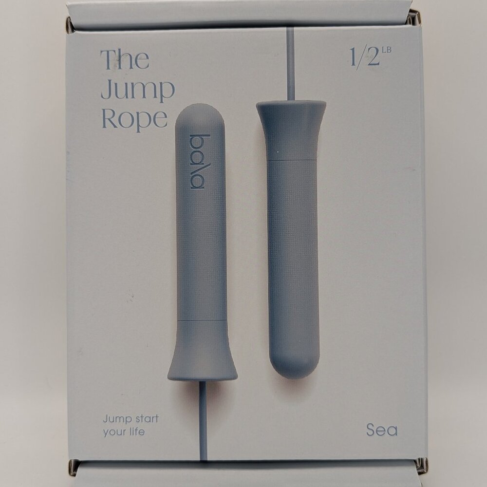 Bala The Jump Rope, Sea Blue, 1/2 Lb. Weighted Handles, Adjustable Length